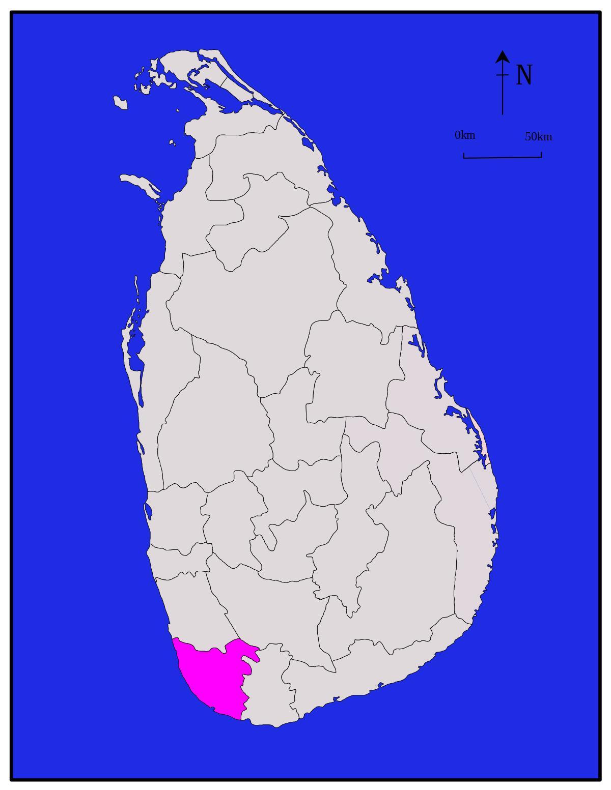 mapa galle Sri Lanka