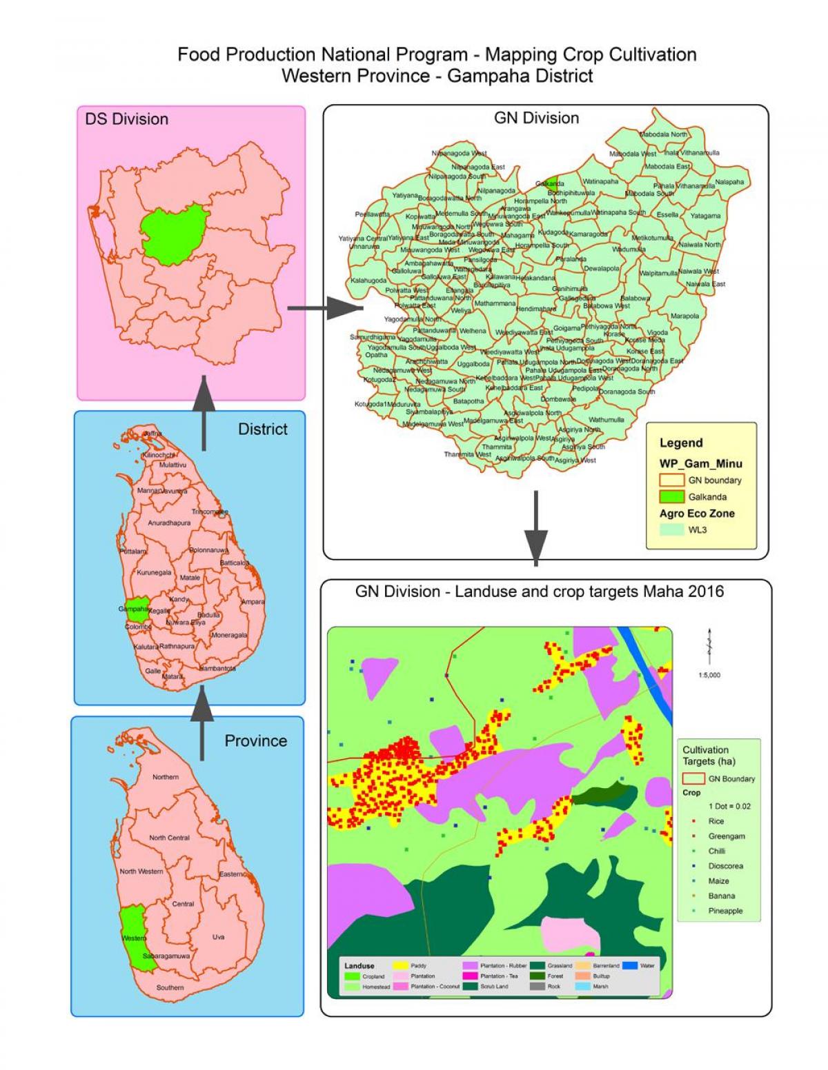 mapa gn zatiketa mapa Sri Lanka