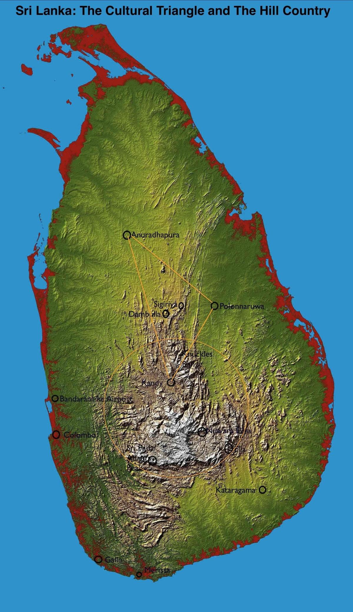 mapa hill country Sri Lanka