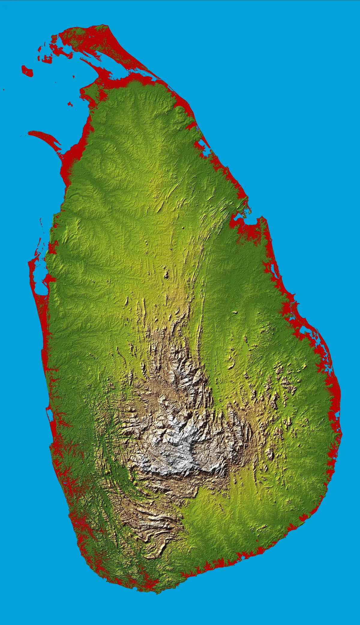 mapa Sri Lanka 3d