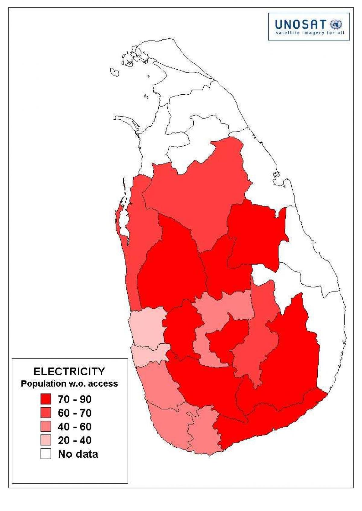 Sri Lankako biztanleria mapa