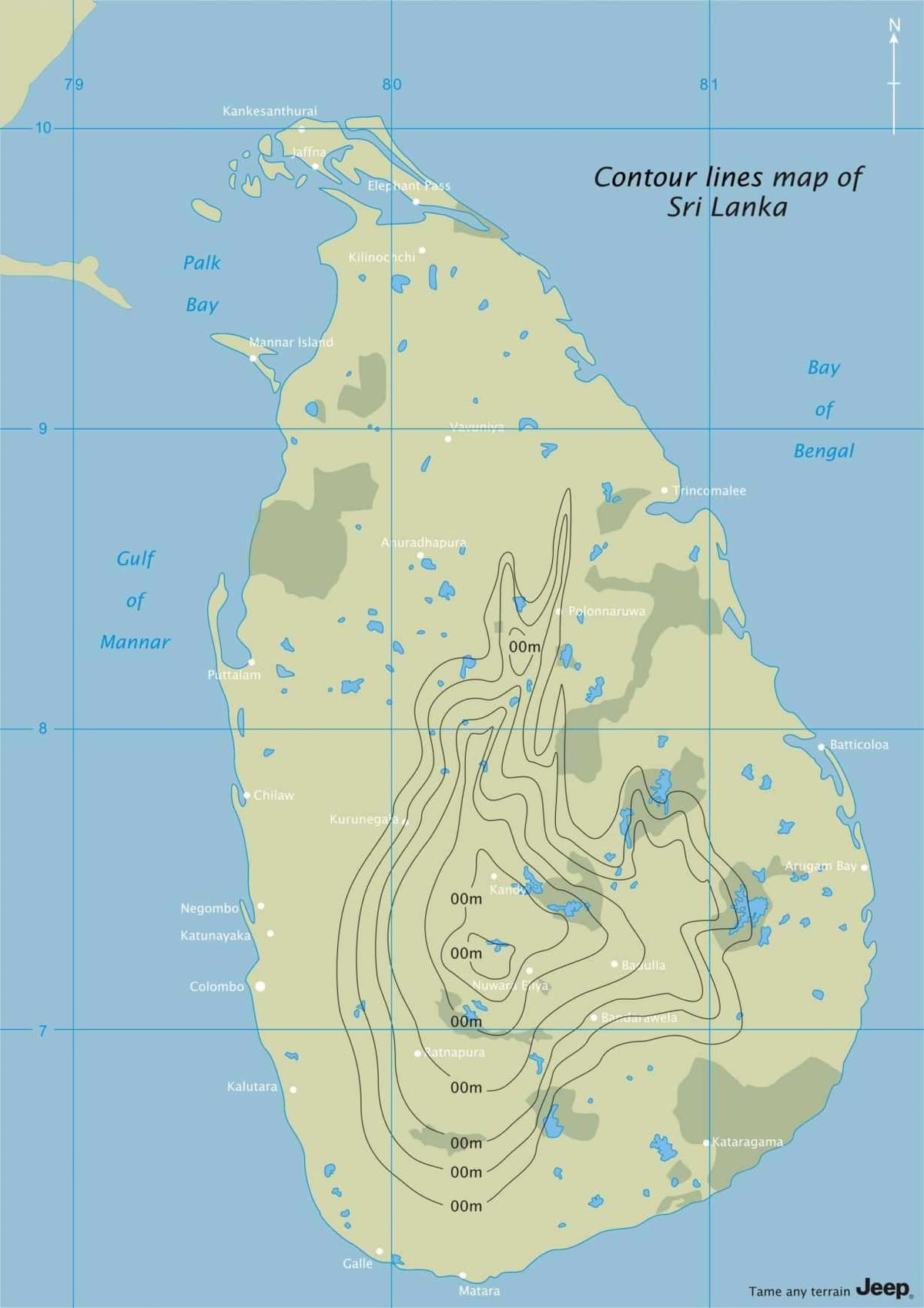 mapa ingurunea mapa Sri Lanka