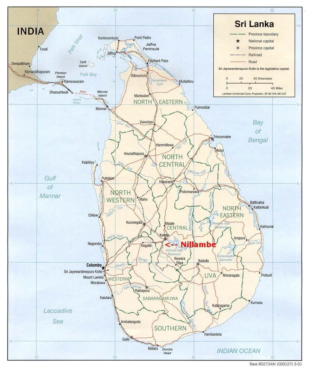 mapa Sri Lanka etxea