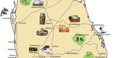 Mapa bentota Sri Lanka