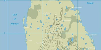 Mapa ingurunea mapa Sri Lanka
