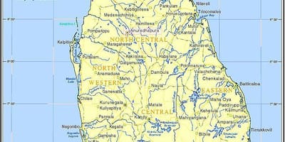 Mapa laku Sri Lanka