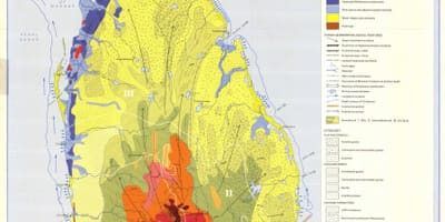 Mapa lurzoruaren mapa Sri Lanka