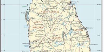 Sri Lanka erro mapa