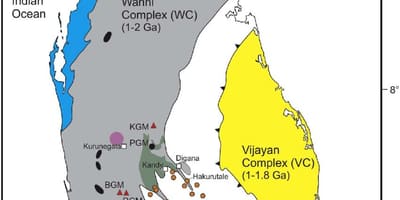Mapa mineralak Sri Lanka