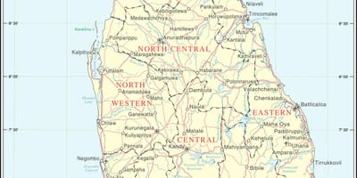 Aireportuak Sri Lanka mapa
