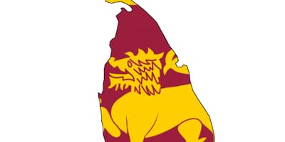 Mapa Sri Lanka bandera