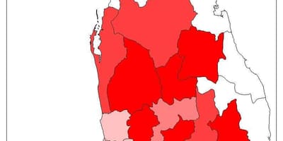 Sri Lankako biztanleria mapa