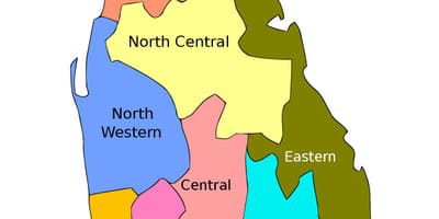 Sri Lanka mapa states