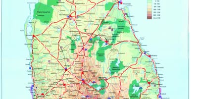 Mapa Sri Lanka garraio