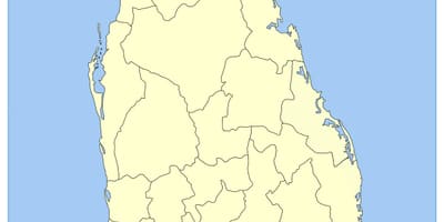Mapa Sri Lanka hegoaldeko probintzia