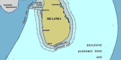 Mapa Sri Lanka itsasoa