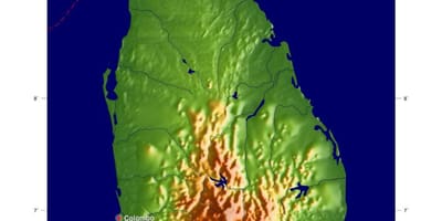 Mapa Sri Lanka kota
