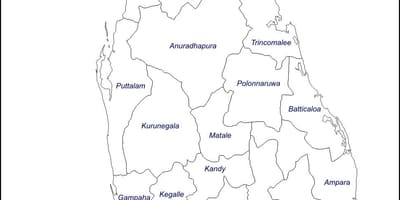Sri Lanka mapa marrazten