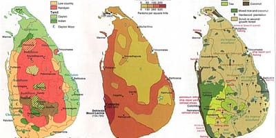 Mapa Sri Lanka nekazaritza