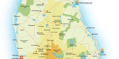 Mapa Sri Lanka portu