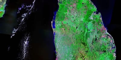 Bizi satelite mapa Sri Lanka