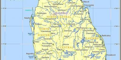 Sri Lanka tren sarearen mapa