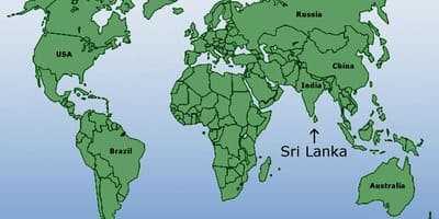 Zeilan kokapena munduko mapa